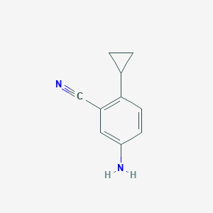molecular formula C10H10N2 B2823837 5-Amino-2-cyclopropylbenzonitrile CAS No. 1552271-08-5