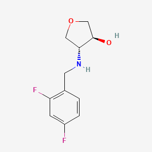 molecular formula C11H13F2NO2 B2823838 (3S,4R)-4-{[(2,4-difluorophenyl)methyl]amino}oxolan-3-ol CAS No. 2166297-32-9