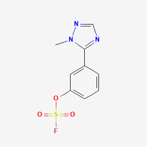molecular formula C9H8FN3O3S B2823856 5-(3-Fluorosulfonyloxyphenyl)-1-methyl-1,2,4-triazole CAS No. 2411269-79-7