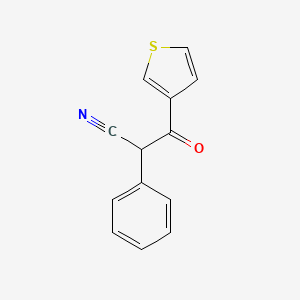 molecular formula C13H9NOS B2823862 3-Oxo-2-phenyl-3-(thiophen-3-yl)propanenitrile CAS No. 1094395-94-4