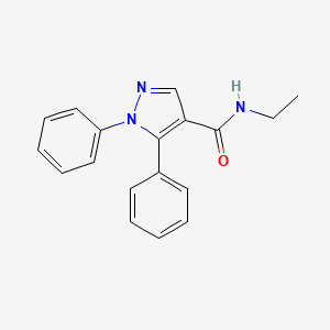 molecular formula C18H17N3O B2823865 N-ethyl-1,5-diphenyl-1H-pyrazole-4-carboxamide CAS No. 477711-86-7