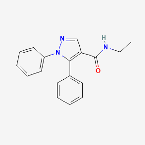 molecular formula C18H17N3O B2823865 N-乙基-1,5-二苯基-1H-吡唑-4-羧酰胺 CAS No. 477711-86-7