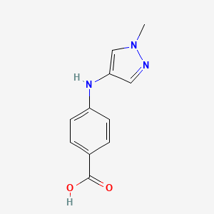 molecular formula C11H11N3O2 B2823868 4-[(1-methyl-1H-pyrazol-4-yl)amino]benzoic acid CAS No. 1457535-50-0