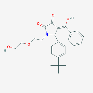 molecular formula C25H29NO5 B282387 4-benzoyl-5-(4-tert-butylphenyl)-3-hydroxy-1-[2-(2-hydroxyethoxy)ethyl]-1,5-dihydro-2H-pyrrol-2-one 