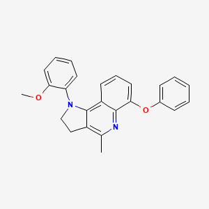 molecular formula C25H22N2O2 B2823871 1-(2-methoxyphenyl)-4-methyl-2,3-dihydro-1H-pyrrolo[3,2-c]quinolin-6-yl phenyl ether CAS No. 866137-71-5