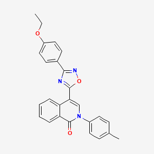 molecular formula C26H21N3O3 B2823872 4-[3-(4-ethoxyphenyl)-1,2,4-oxadiazol-5-yl]-2-(4-methylphenyl)isoquinolin-1(2H)-one CAS No. 1326900-73-5