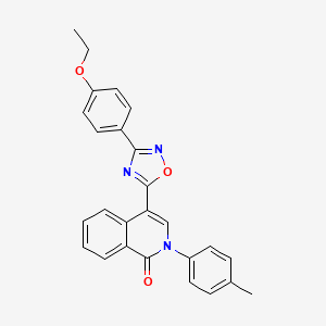 molecular formula C26H21N3O3 B2823872 4-[3-(4-乙氧基苯基)-1,2,4-噁二唑-5-基]-2-(4-甲基苯基)异喹啉-1(2H)-酮 CAS No. 1326900-73-5