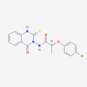 molecular formula C17H14BrN3O3S B2823875 2-(4-溴苯氧基)-N-(4-氧代-2-硫代-1H-喹唑啉-3-基)丙酰胺 CAS No. 422275-79-4