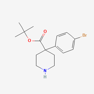 molecular formula C16H22BrNO2 B2823876 Tert-butyl 4-(4-bromophenyl)piperidine-4-carboxylate CAS No. 2287331-77-3