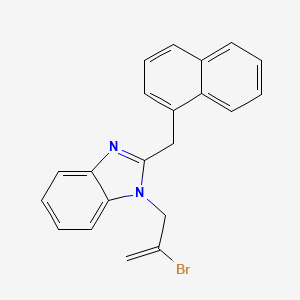 molecular formula C21H17BrN2 B2823879 1-(2-bromoallyl)-2-(naphthalen-1-ylmethyl)-1H-benzo[d]imidazole CAS No. 381192-37-6
