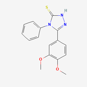 molecular formula C16H15N3O2S B2823880 5-(3,4-二甲氧基苯基)-4-苯基-4H-1,2,4-三唑-3-硫醇 CAS No. 91759-69-2