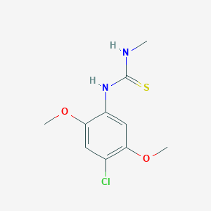 molecular formula C10H13ClN2O2S B2823883 N-(4-chloro-2,5-dimethoxyphenyl)-N'-methylthiourea CAS No. 196700-47-7