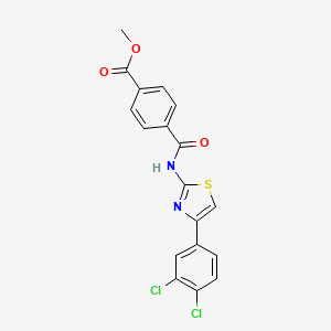 Methyl 4-((4-(3,4-dichlorophenyl)thiazol-2-yl)carbamoyl)benzoate