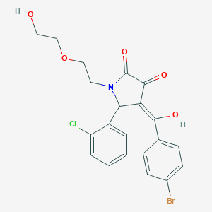 molecular formula C21H19BrClNO5 B282389 4-(4-bromobenzoyl)-5-(2-chlorophenyl)-3-hydroxy-1-[2-(2-hydroxyethoxy)ethyl]-1,5-dihydro-2H-pyrrol-2-one 
