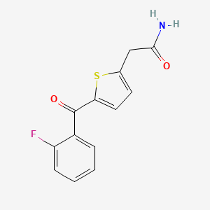 molecular formula C13H10FNO2S B2823891 2-[5-(2-Fluorobenzoyl)-2-thienyl]acetamide CAS No. 339099-01-3