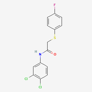 molecular formula C14H10Cl2FNOS B2823892 N-(3,4-dichlorophenyl)-2-[(4-fluorophenyl)sulfanyl]acetamide CAS No. 329080-02-6