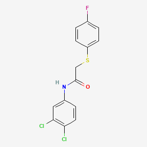 molecular formula C14H10Cl2FNOS B2823892 N-(3,4-二氯苯基)-2-[(4-氟苯基)硫代]乙酰胺 CAS No. 329080-02-6