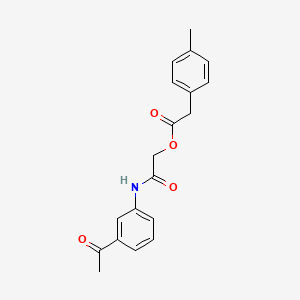 molecular formula C19H19NO4 B2823895 2-((3-乙酰基苯基)氨基)-2-氧代乙基2-(对甲苯基)乙酸酯 CAS No. 1794982-40-3