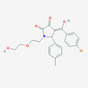 molecular formula C22H22BrNO5 B282390 4-(4-bromobenzoyl)-3-hydroxy-1-[2-(2-hydroxyethoxy)ethyl]-5-(4-methylphenyl)-1,5-dihydro-2H-pyrrol-2-one 