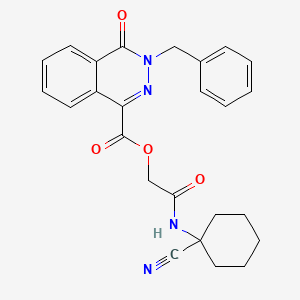molecular formula C25H24N4O4 B2823903 [2-[(1-Cyanocyclohexyl)amino]-2-oxoethyl] 3-benzyl-4-oxophthalazine-1-carboxylate CAS No. 874599-04-9