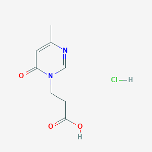 3-(4-Methyl-6-oxo-1,6-dihydropyrimidin-1-yl)propanoic acid hydrochloride