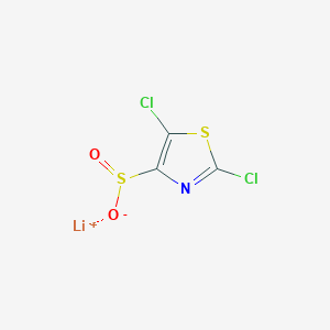 molecular formula C3Cl2LiNO2S2 B2823917 Lithium;2,5-dichloro-1,3-thiazole-4-sulfinate CAS No. 2580240-70-4