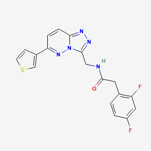 2-(2,4-difluorophenyl)-N-((6-(thiophen-3-yl)-[1,2,4]triazolo[4,3-b]pyridazin-3-yl)methyl)acetamide