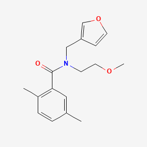molecular formula C17H21NO3 B2823930 N-(furan-3-ylmethyl)-N-(2-methoxyethyl)-2,5-dimethylbenzamide CAS No. 1421506-97-9
