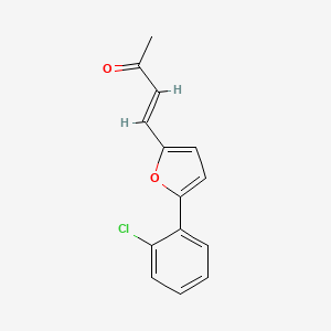 molecular formula C14H11ClO2 B2823932 (E)-4-(5-(2-氯苯基)噻吩-2-基)丁-3-烯-2-酮 CAS No. 391890-71-4