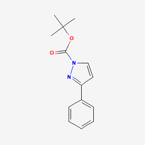 molecular formula C14H16N2O2 B2823933 Tert-butyl 3-phenylpyrazole-1-carboxylate CAS No. 1820711-47-4
