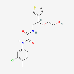 molecular formula C17H19ClN2O4S B2823944 N1-(3-chloro-4-methylphenyl)-N2-(2-(2-hydroxyethoxy)-2-(thiophen-3-yl)ethyl)oxalamide CAS No. 2034305-17-2
