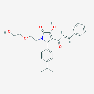 molecular formula C26H29NO5 B282395 4-cinnamoyl-3-hydroxy-1-[2-(2-hydroxyethoxy)ethyl]-5-(4-isopropylphenyl)-1,5-dihydro-2H-pyrrol-2-one 