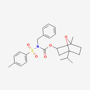 molecular formula C25H31NO5S B2823952 4-isopropyl-1-methyl-7-oxabicyclo[2.2.1]hept-2-yl N-benzyl-N-[(4-methylphenyl)sulfonyl]carbamate CAS No. 1005141-20-7