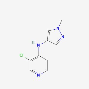 molecular formula C9H9ClN4 B2823960 3-Chloro-N-(1-methylpyrazol-4-yl)pyridin-4-amine CAS No. 1501249-32-6