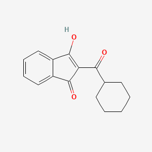 molecular formula C16H16O3 B2823963 2-(Cyclohexylcarbonyl)-3-hydroxyinden-1-one CAS No. 1274891-81-4