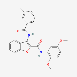 molecular formula C25H22N2O5 B2823969 N-(2,5-dimethoxyphenyl)-3-(3-methylbenzamido)benzofuran-2-carboxamide CAS No. 888464-98-0