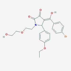 molecular formula C23H24BrNO6 B282397 (4Z)-4-[(4-bromophenyl)-hydroxymethylidene]-5-(4-ethoxyphenyl)-1-[2-(2-hydroxyethoxy)ethyl]pyrrolidine-2,3-dione 