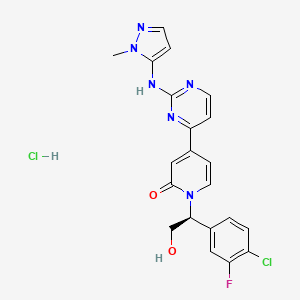 molecular formula C21H19Cl2FN6O2 B2823977 Ravoxertinib hydrochloride CAS No. 2070009-58-2