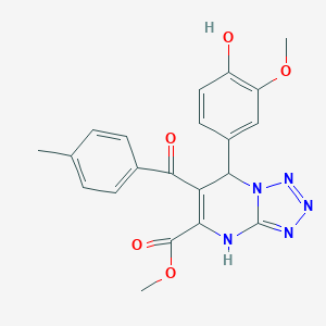 Methyl 7-(4-hydroxy-3-methoxyphenyl)-6-(4-methylbenzoyl)-4,7-dihydrotetrazolo[1,5-a]pyrimidine-5-carboxylate