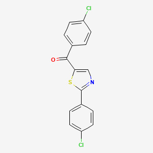 molecular formula C16H9Cl2NOS B2823981 (4-氯苯基)(2-(4-氯苯基)-1,3-噻唑-5-基)甲酮 CAS No. 338779-61-6