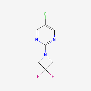 molecular formula C7H6ClF2N3 B2823987 5-Chloro-2-(3,3-difluoroazetidin-1-yl)pyrimidine CAS No. 2320224-78-8