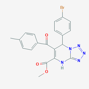 molecular formula C20H16BrN5O3 B282399 Methyl 7-(4-bromophenyl)-6-(4-methylbenzoyl)-4,7-dihydrotetrazolo[1,5-a]pyrimidine-5-carboxylate 