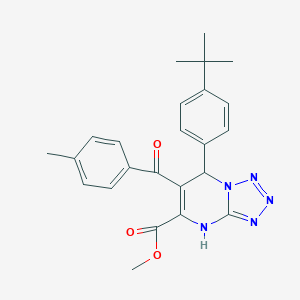 molecular formula C24H25N5O3 B282400 Methyl 7-(4-tert-butylphenyl)-6-(4-methylbenzoyl)-4,7-dihydrotetraazolo[1,5-a]pyrimidine-5-carboxylate 