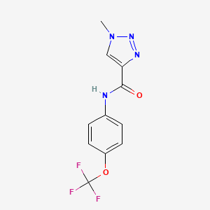 molecular formula C11H9F3N4O2 B2824004 1-methyl-N-(4-(trifluoromethoxy)phenyl)-1H-1,2,3-triazole-4-carboxamide CAS No. 1207008-62-5