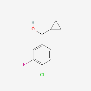 molecular formula C10H10ClFO B2824006 Cyclopropyl (4-chloro-3-fluorophenyl)methanol CAS No. 1443342-24-2