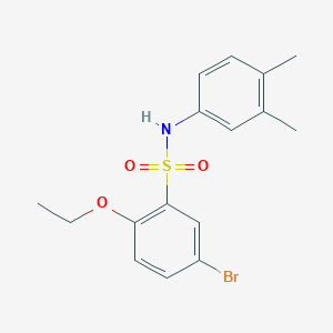 molecular formula C16H18BrNO3S B2824008 5-bromo-N-(3,4-dimethylphenyl)-2-ethoxybenzenesulfonamide CAS No. 1004025-89-1