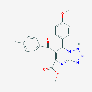molecular formula C21H19N5O4 B282401 methyl 7-(4-methoxyphenyl)-6-(4-methylbenzoyl)-1,7-dihydrotetrazolo[1,5-a]pyrimidine-5-carboxylate 