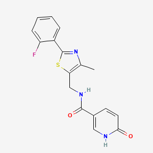 N-((2-(2-fluorophenyl)-4-methylthiazol-5-yl)methyl)-6-hydroxynicotinamide