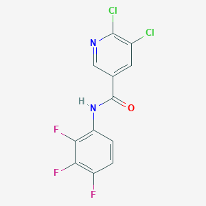 molecular formula C12H5Cl2F3N2O B2824019 5,6-dichloro-N-(2,3,4-trifluorophenyl)pyridine-3-carboxamide CAS No. 930744-89-1