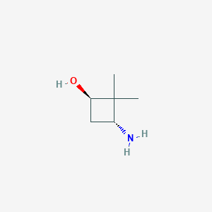 molecular formula C6H13NO B2824021 (1R,3R)-3-Amino-2,2-dimethylcyclobutan-1-ol CAS No. 1434248-03-9